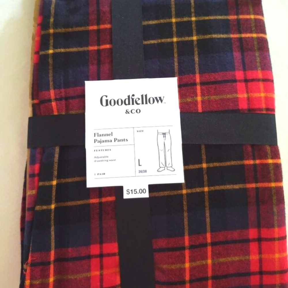 NWT Goodfellow & Co PLAID Flannel Pajama Pants: Size L